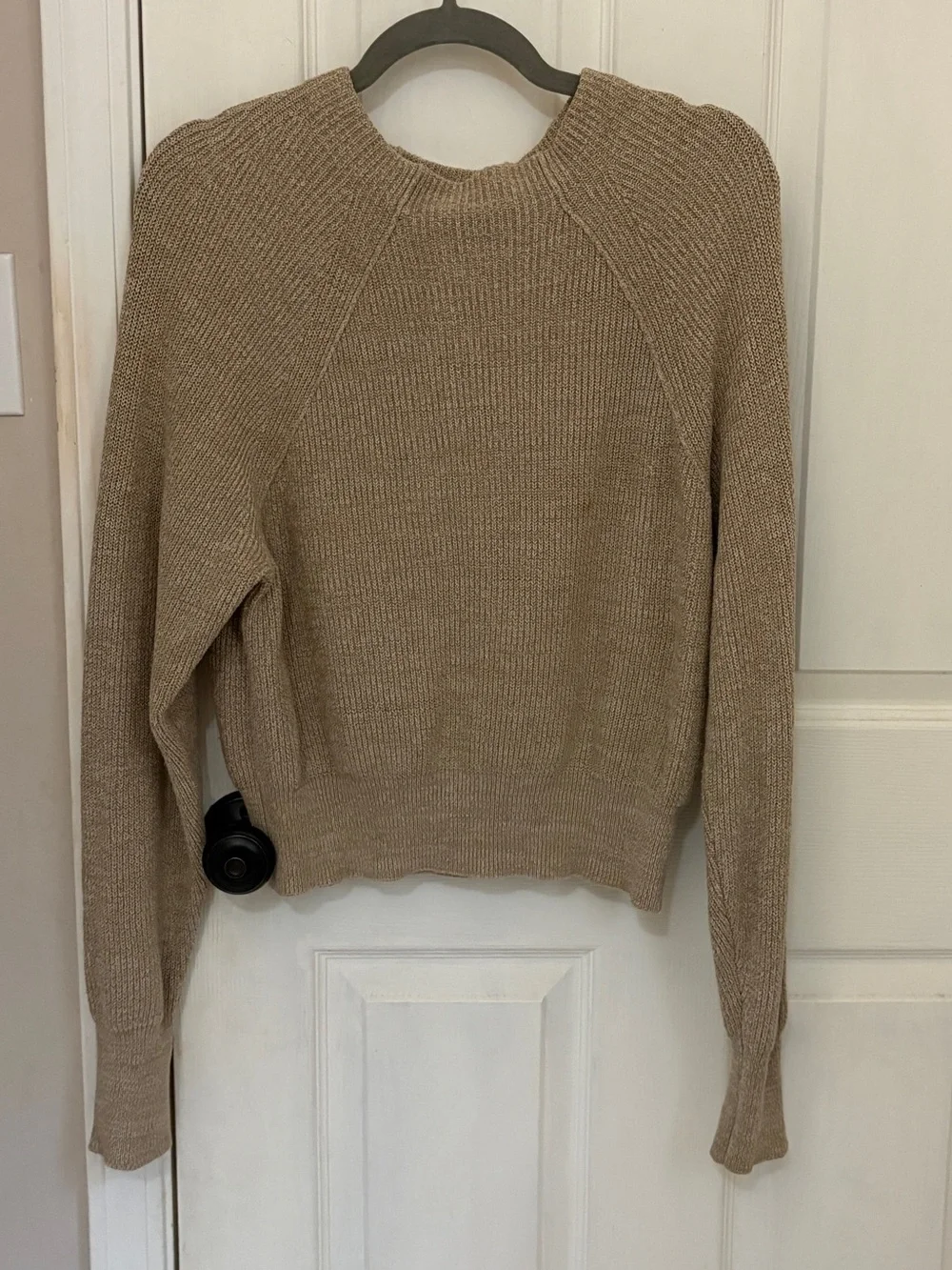 Free People Too Good Heathered Beige Knit Pullover Sweater